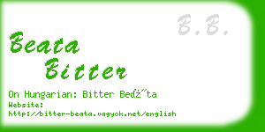 beata bitter business card